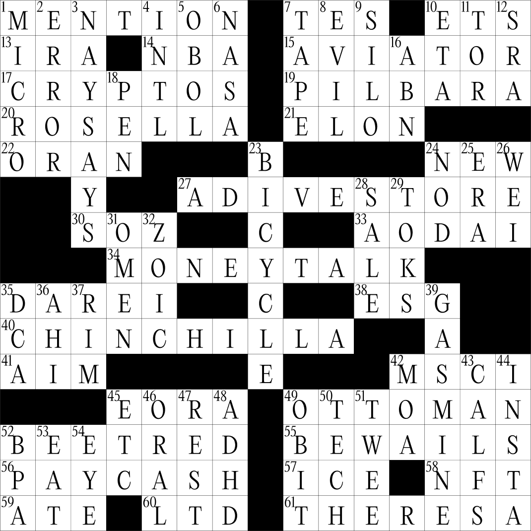 Future State Crossword Answers